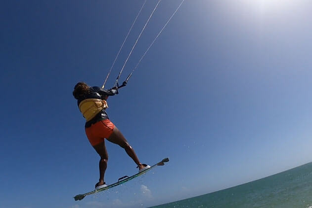 Student windboarding